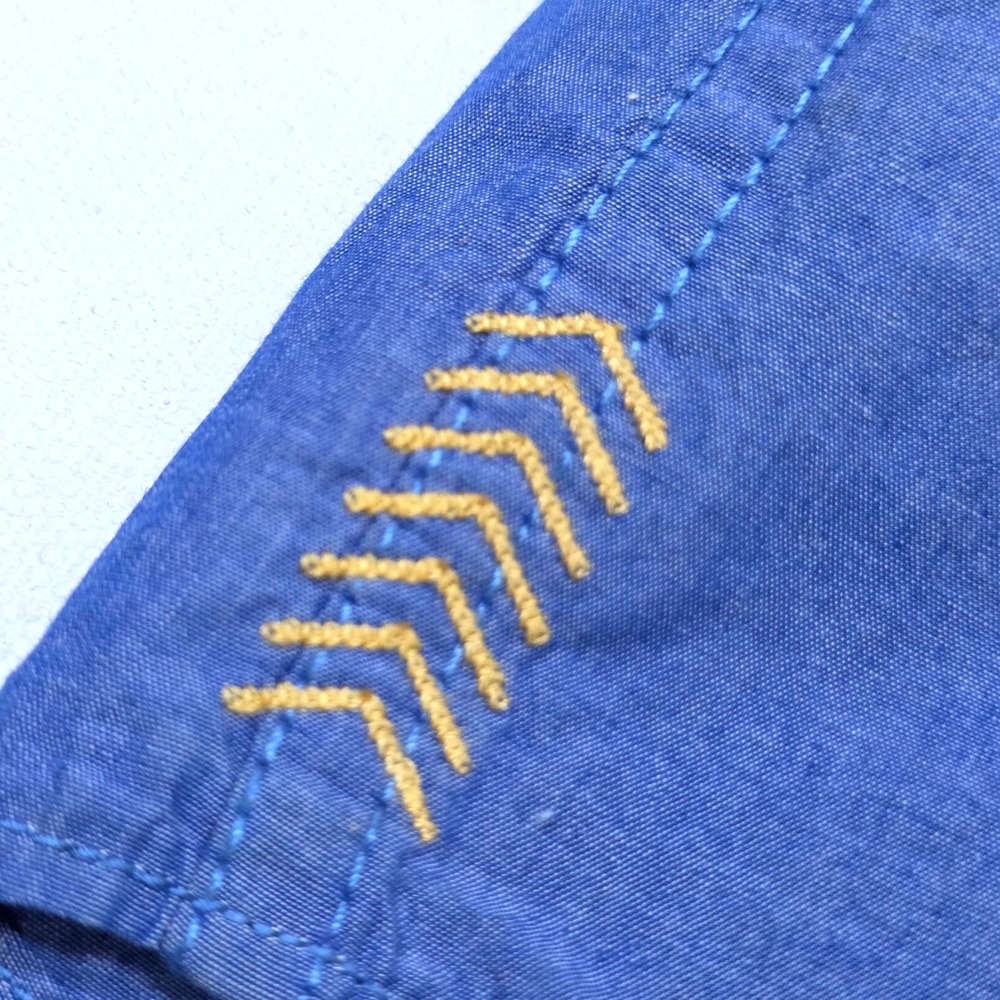 Scotch & Soda Scotch Shrunk Button Down Shirt Boys 10 Blue Chambray Long Sleeve - Picture 4 of 9